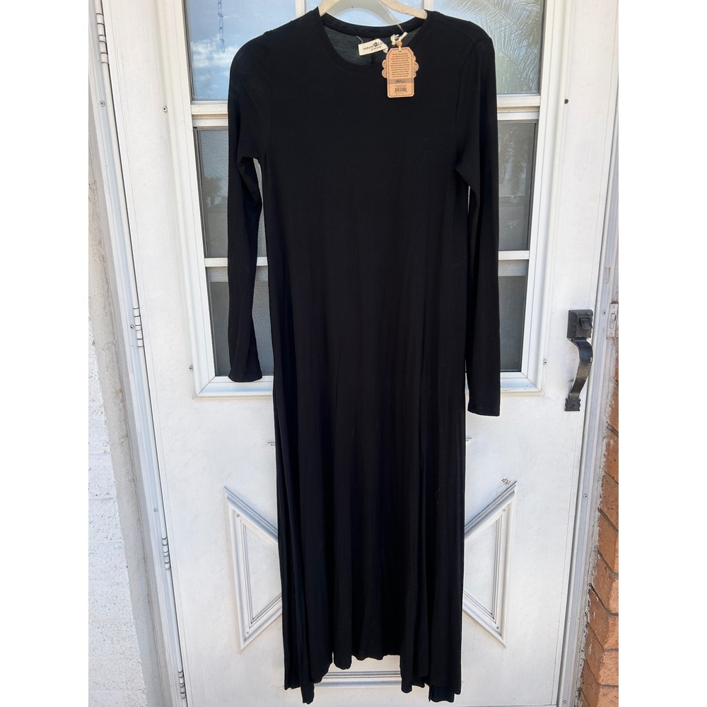 NWT Natural Life Stevie "ButterSoft" Knit Maxi Dress Small Minimal Classic